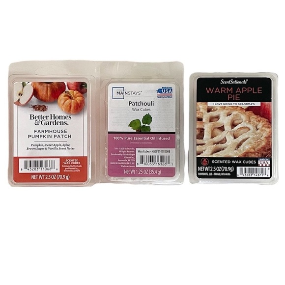 Pumpkin, Patchouli and Apple Pie Scented Melting Wax Cubes Bundle 3 Pack - Picture 11 of 11
